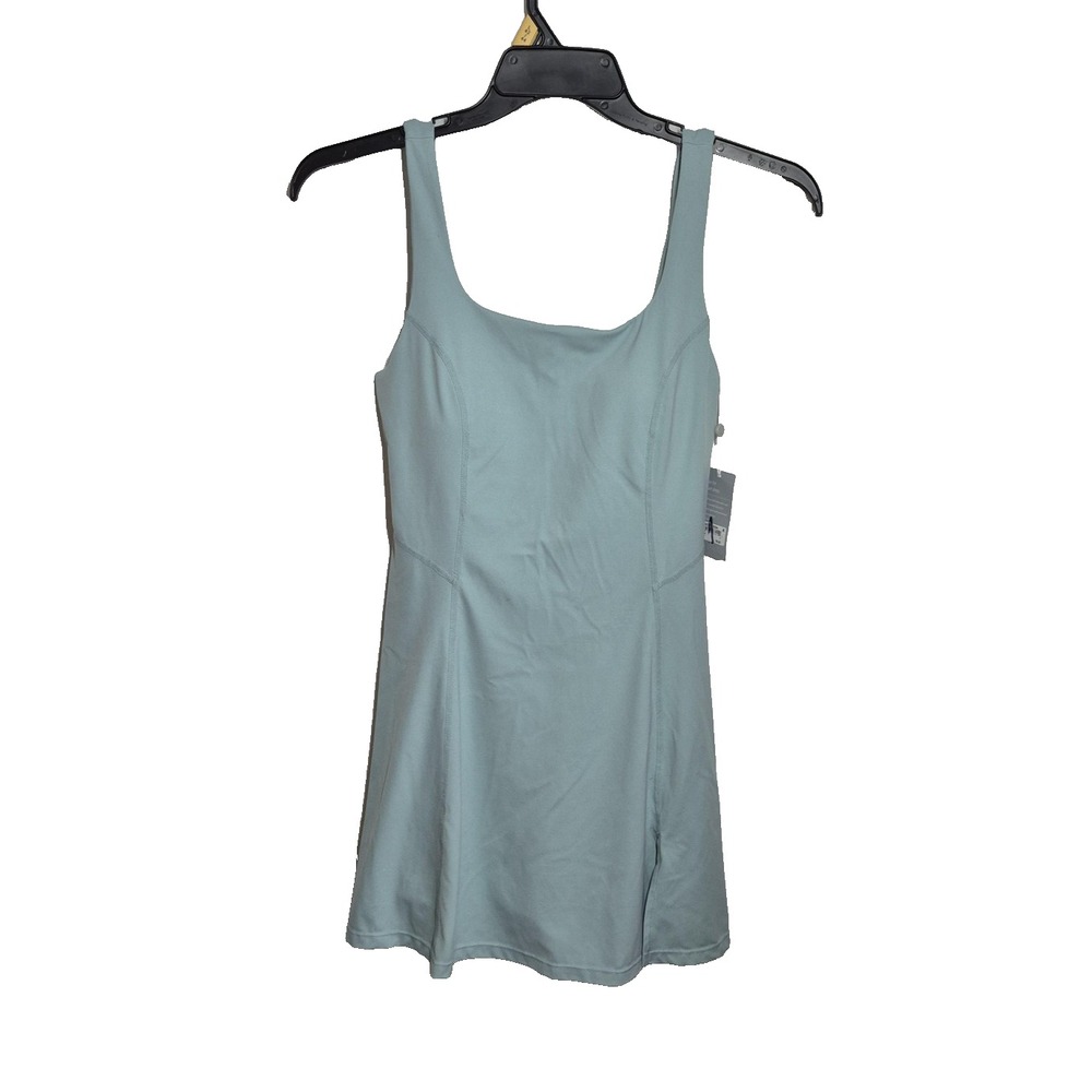 Zella Luxe Lite Court Dress Womens Medium‎ Light Green Tennis Built-In Shorts